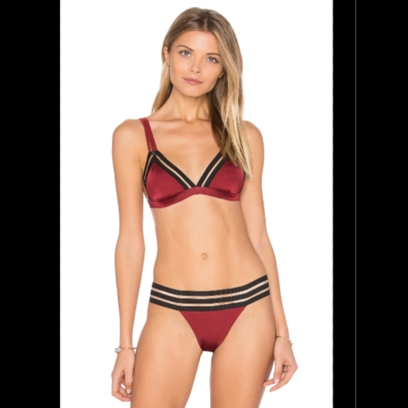 Beach Bunny Other - Beach Bunny Swimwear Sheer Addiction Bikini size small top medium bottoms NWT